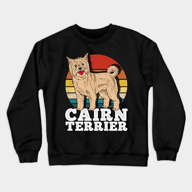 Cairn Terrier Dog Lover Retro Crewneck Sweatshirt by KAWAIITEE